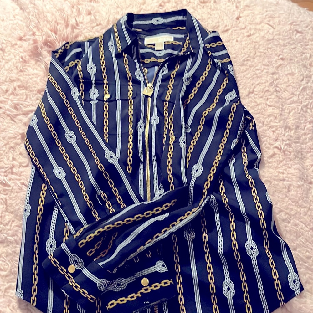 NWOT MICHAEL KORS ZIPPER BLOUSE